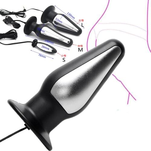 Electric Shock Pulse Big Anal Plug Dildo Electric Stimulator Vagina Anal Dilator Man Woman Anal Sex Masturbation Sex Toy