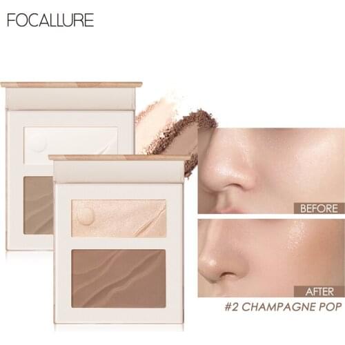 FOCALLURE Wholesale Highlighter Contouring palette For Face Beauty Makeup powder Bronzer shadow Palette