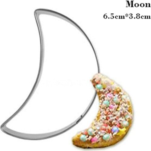 Moon Molds for Cookies Egg Pasta Cutter Mousse Ring Small Kitchen Knives Appliances Stainless Steel Cheap Baking Fondant Stamp