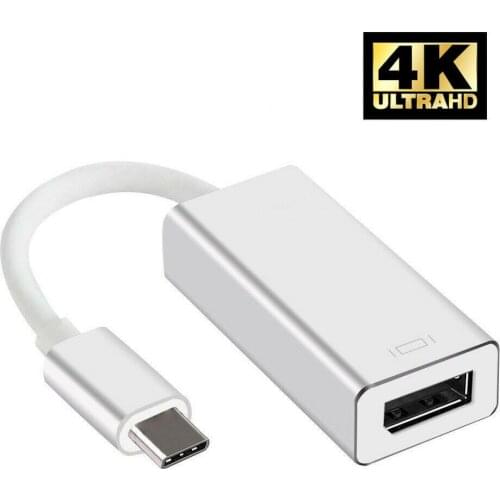 USB3.1 Type C to Displayport DP cable Converter 4K*2K 30Hz male to female Aluminium adapter for Macbook Air 12 Adapter cable