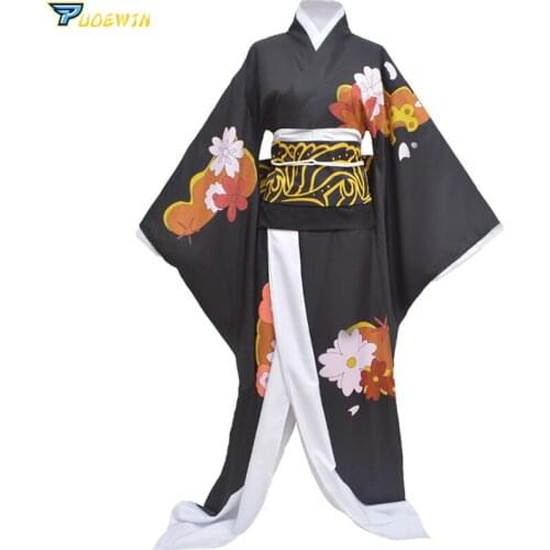 Demon Slayer Kimetsu no Yaiba Kibutsuji Muzan Cosplay Costume Kimono Dress Outfit Suit Halloween Carnival Costumes