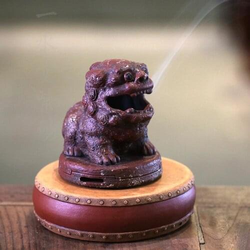 ★Yishuitang Yixing raw ore Zisha censer, incense plate censer, lion censer, drum type dry bubble platform set, miniature