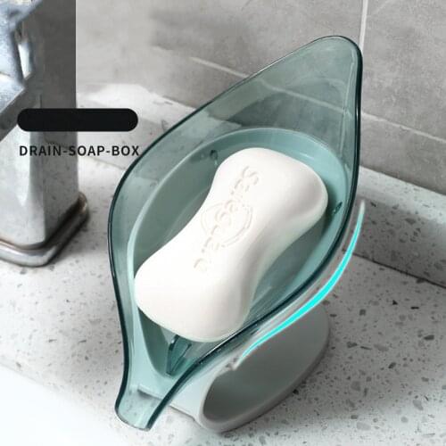 Leaf-shaped Soap Dish Drain Soap Holder Bath Room Shower Rack Soap Holder Dish Storage Tray Bathroom Supplies