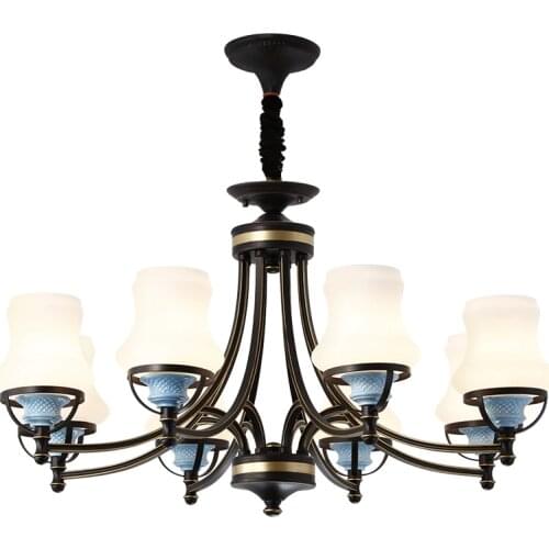 American Ceramic Chandeliers Living Room Lights Lamp Modern And Simple European Style Restaurant Ceiling Chandelier Led