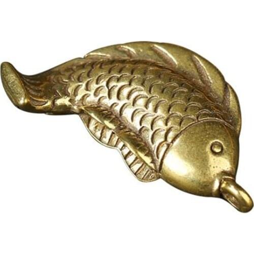 Casting Metal Fish Ornaments Gifts 3D Figurine Mini Animal Collect Home Office Room Desktop Decoration Sculpture