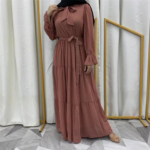 Muslim Modest Dress Turkey India Ruffle Sleeve Abaya Duabi Arabic Vestidos Moroccon Kaftan Islamic Clothing Gown Robe Dubai Arab