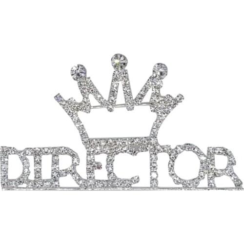 New rhinestone crown custom word initials charm fashion pin brooch ornament jewelry accessories 6pcs x