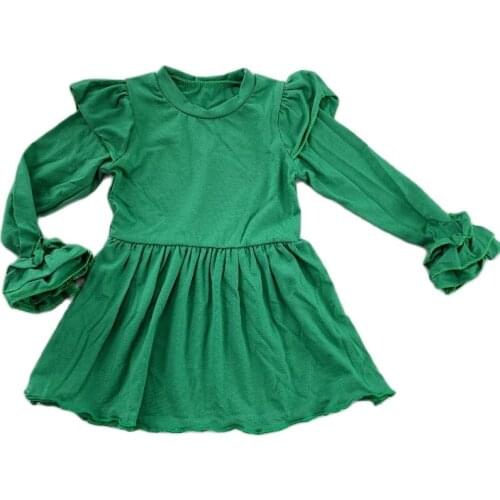 Spring and Autumn Baby Girls Outfits Infants and Children Fashion Dress Girls Casual Clothing Apparel Ruffle Accessory