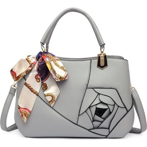 Solid Color Women Bags Handbags Casual Fashion Women Messenger Bags Scarf Shoulder Top-Handle Purse Soft PU Leather Ladies Totes