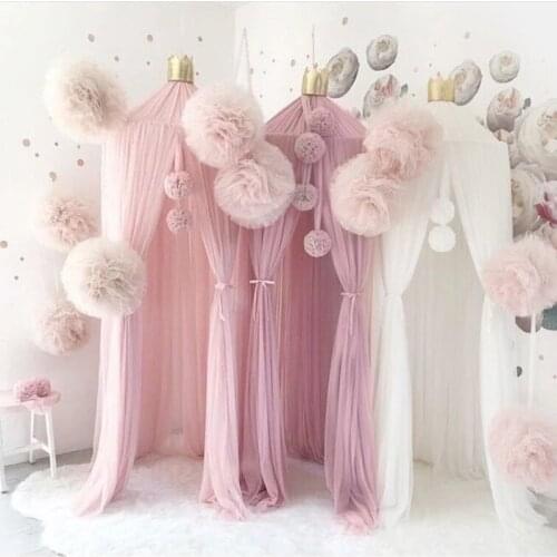 25cm Mesh Ball Ornaments Handmade Nordic Palace Mosquito Net Decorations Nursery Pendant Wall Decor Home Party Photography Props