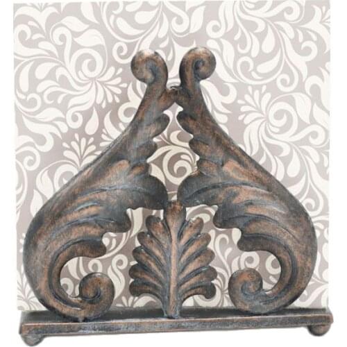 Nordic Iron Art Desktop Restaurant Paper Towel Rack Vertical Storage Creative Paper Seat Storage Commercial Retro Kitchen