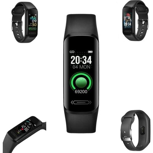 Smart Wristband Real-time Environmental Temperature Monitoring Heart Rate HRV Blood Pressure Breathing Bracelet