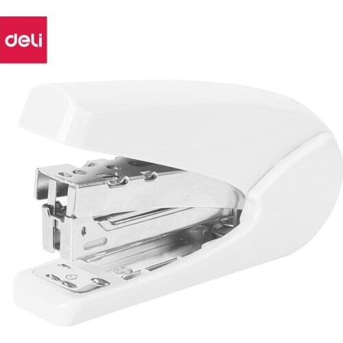 Deli Fashion Dazzling Labor-saving Stapler Can Use 20 Pages Suitable for 12# 24/6 26/6 White and Black Color