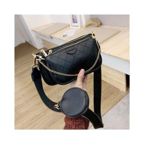 Wild Messenger Shoulder Bags Female Fashion Letter Flap Plaid Chains Zipper Womens Handbags Casual Crossbody Bags Ladies Tote
