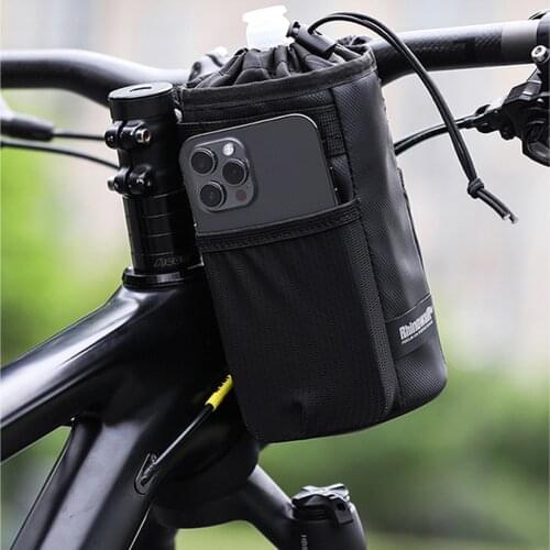Bicycle Bag Handlebar Stem Bag Cycling Water Bottle Carrier Pouch Riding Insulated Kettle Bag Mtb Touring Commuting Accessories