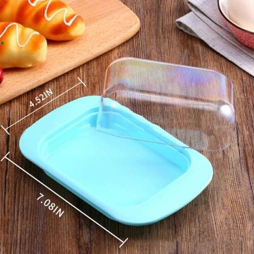 Butter Dish With Lid Butter Container Cake Carrier Cheese Plate Cheesecake Tray Butter Holder With Transparent Cover Keep Fresh