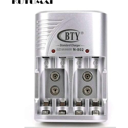 4 Slots USB Fast Smart Charger Intelligent Rapid Battery Charger for 18650 18350 26650 9V AA AAA C D Ni-MH NiCd Lithium Battery