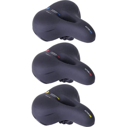 MTB Mountain Road Bike Bicycle Saddle Shockproof Comfortable Soft Leather Cycling Reflective Seat Cushion Riding Equipment