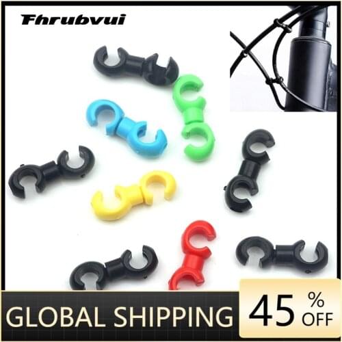 20Pcs Bicycle Brake Cable S Style Clips Buckle Hose Guide Bike MTB Cross Line Ring Clasp Cycling Accessories