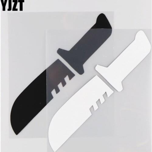 YJZT 13CM*14.8CM Knife Weapon Decoration Car Sticker Pattern Vinyl Decal 1A-0224