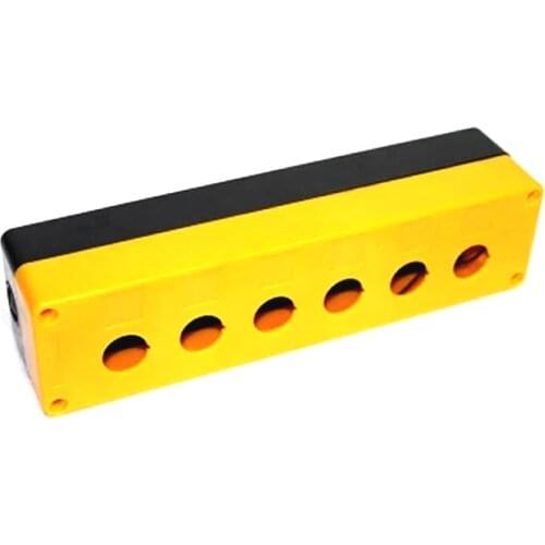 Button Switch Box Waterproof Protection 22mm 6 Six Hole Smart Switch Touch Panel Remote Switch Box With Yellow