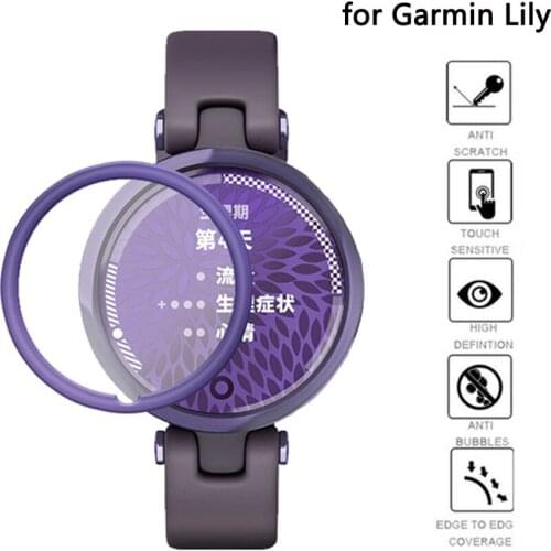 Protective Film Cover for Garmin Lily Smart Watch 3D Curved Full Edge Screen Protector for Garmin Lily Smart watch Accessories