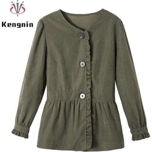 2021 Spring Autumn Women Jacket Plus Size 4XL Ladies Casual Outerwear Simple Long Sleeve Trench Coats Female Windbreaker KE968