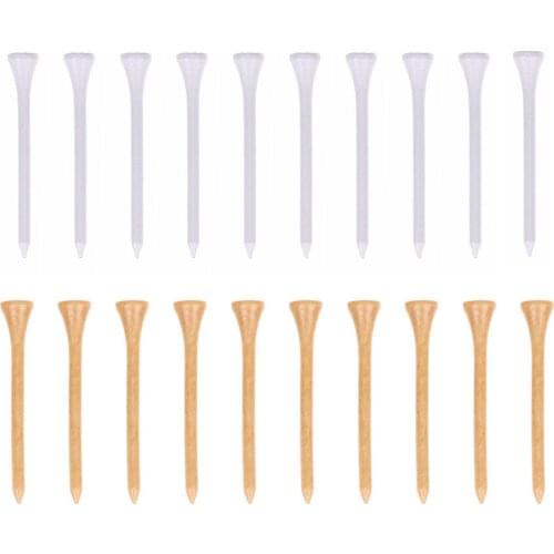 10pcs/lot Wooden Golf Tees Sports Entertainment Accessories Wooden Golf Ball Nails Golf Training Aids Equipment White Wood Color