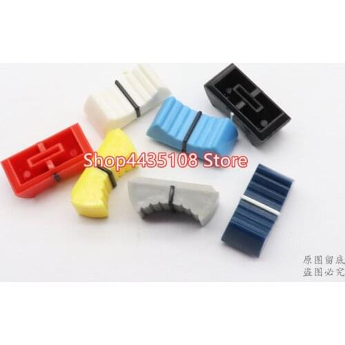10Pcs Fader Knob Cap Touch Sensitive Slider Ribbed Mixer Desk Switch Knob Cap 8mm