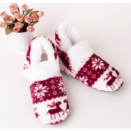 100pairs/lot fedex fast woman fashion christmas print socks female Winter Warm Socks Soft Anti-slip Thick Floor Socks (good)