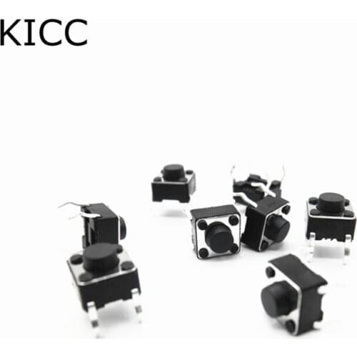 100Pcs Touch micro switch button 4.5*4.5*6 4.5X4.5X6 MM DIP4