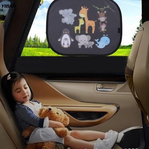 2 X Cartoon Car Curtain Side Window Sunshade anti-ultraviolet Child General Car Shape Foldable