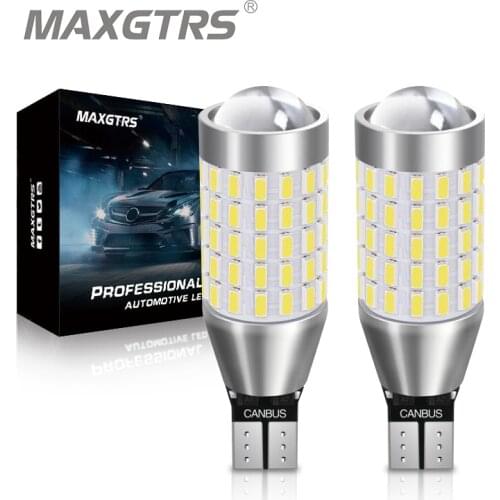 2x W16W T15 LED Bulbs 87SMD 3014 Chip Canbus OBC Error Free LED Backup Light 921 912 W16W LED Bulbs Car Reverse Lamp White DC12V
