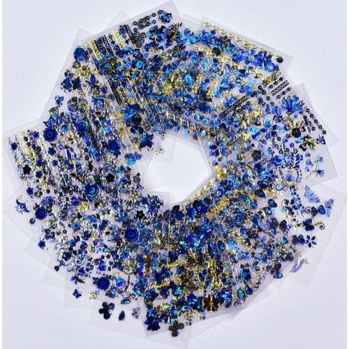 30Sheets/Lot 3D Decals Stamping Nail Art Stickers Nail Art Design Shinning Butterfly Self Adhesive Nail Tatoo Sticker Tips Bf1