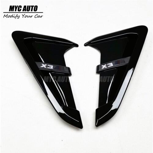 For BMW X3 G01 / X4 G02 2018 2019 + Carbon Fiber Side Fender Air wing Vent Trim X3M / X4M Style Car decoration Accessories
