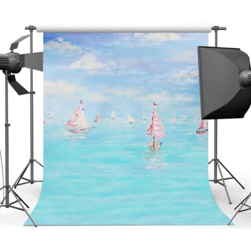 Mehofoto Children Photography Backdrop Sailboat Photo Backgrond for Picture Photography Studio Props S-1200