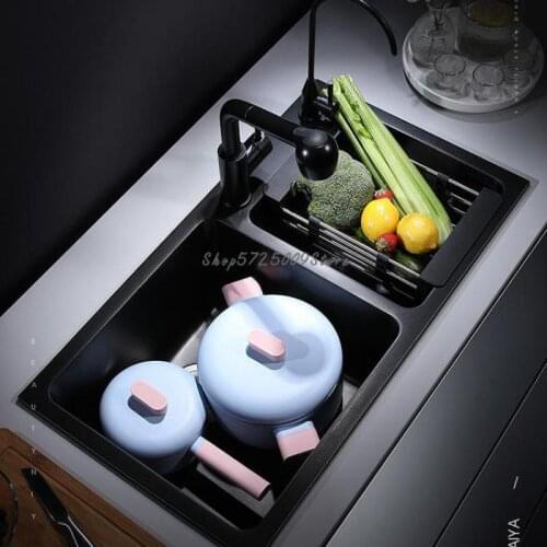 Italian Quartz Stone Sink Double Tank Kitchen Sink Sink Package Sink Basin Granite Black