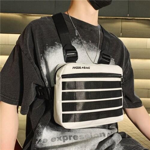 Cool Street Boy Chest Rig Pack Casual Nylon Chest Bag Tactical Vest Bags For Men 2021 Fashion Waist Bag Male Back Packs