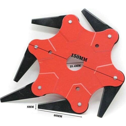 Trimmer Blade Manganese Steel Brushcutter Blade 6 Teeth Grass Trimmer Blade Brush Cutter Head Garden Strimmer Mower Blade Tools