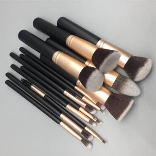 Brush cosmetic tool14pcs makeup brushes set for foundation powder blusher lip eyebrow eyeshadow eyeliner