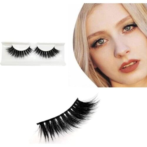 3D Mink Eyelash Real Mink Eyelashes Handmade Crossing Lashes Individual Strip Thick Lash Fake Eyelashes SN01