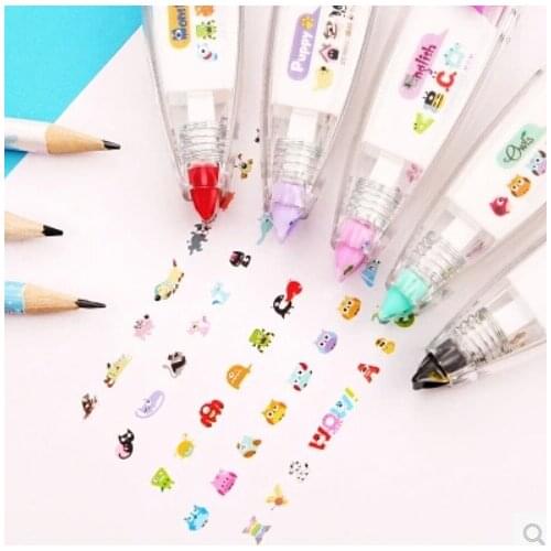 New Lace deco correction tape Cute animal tapes for letter book DIY corretivo escolar fita stationery School supplies