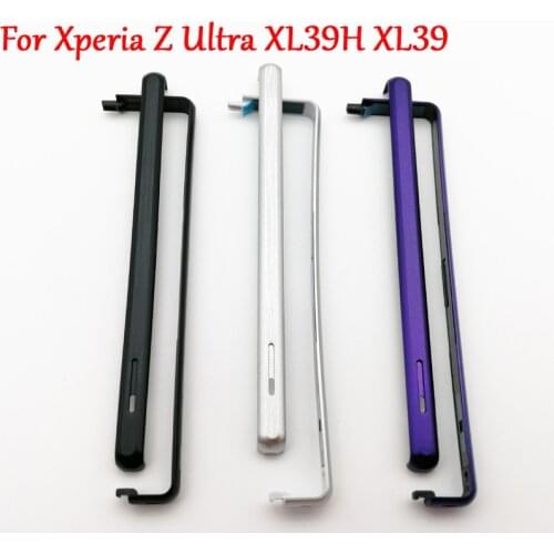 Original New Top&Bottom Cap Housing Cover Case Bezel Frame Stripe For Sony Xperia Z Ultra XL39H XL39 Fast Ship 3 Color
