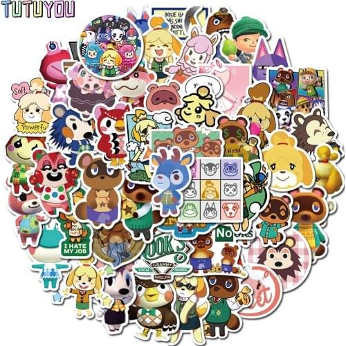 PC1825 50pcs/set Creative Badges Stickers DIY Decorative Stickers Cartoon Style For DIY PC Wall Notebook Phone Case Stickers
