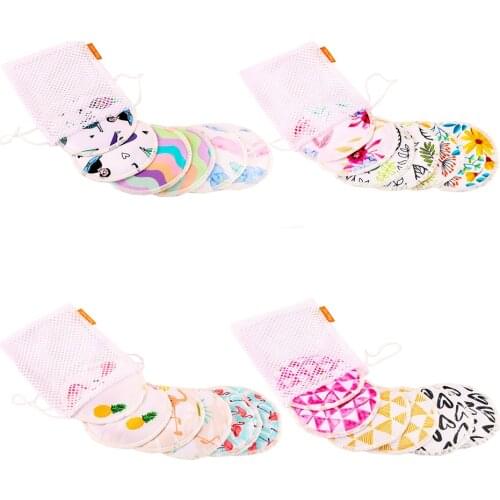 HappyFlute Super Absorbency Bamboo Nursing Pads Mum Use with Laundry Bag Waterproof Washable Feeding Pad Reusable Breast Pads