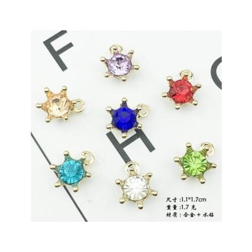 1.3*1.7CM Crown Pendant Charms For DIY Jewelry Making 100pcs/lot