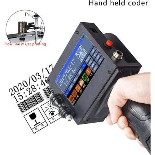 Hand-held inkjet printer, automatic assembly conveyor, intelligent printer, production date, adjustable speed