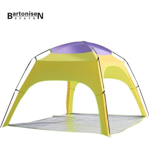 BartoniseN outdoor 3-4 people Beach Tent Camping Tent with bottom Sunscreen Rainproof Canopyspecial offer 1019