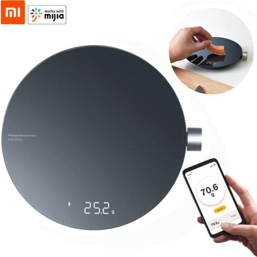 New HOTO Smart Kitchen Scale Mihome APP Electronic Scale Mini Mechanical Scale Food Weighing Measuring Tool LED Digital Display