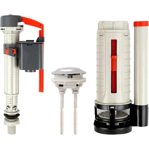 Universal Toilet Tank Fittings Kit Double Toilet Accessories Set Outlet Valve Drain Valve Water Tank Fittings